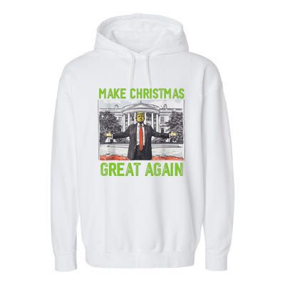 Make Christmas Great Again Trump Garment-Dyed Fleece Hoodie