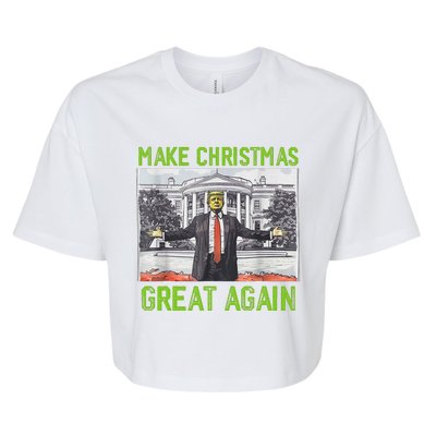 Make Christmas Great Again Trump Bella+Canvas Jersey Crop Tee