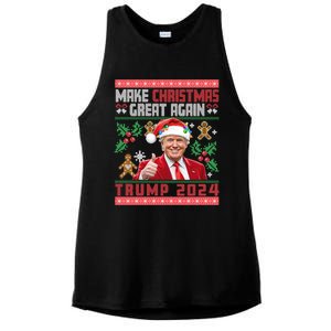 Make Christmas Great Again Santa Trump Ugly Gift Ladies PosiCharge Tri-Blend Wicking Tank