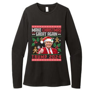 Make Christmas Great Again Santa Trump Ugly Gift Womens CVC Long Sleeve Shirt