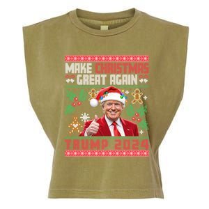 Make Christmas Great Again Santa Trump Ugly Gift Garment-Dyed Women's Muscle Tee