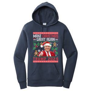 Make Christmas Great Again Santa Trump Ugly Gift Women's Pullover Hoodie