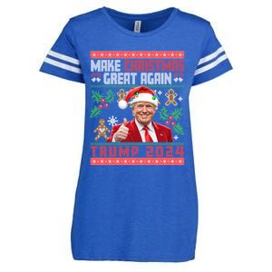 Make Christmas Great Again Santa Trump Ugly Gift Enza Ladies Jersey Football T-Shirt