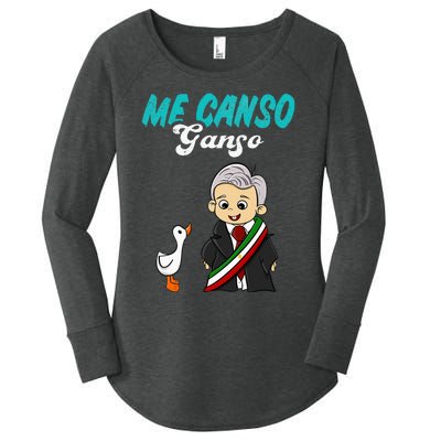 Me Canso Ganso Baby Amlo Cute Lopez Obrador Mexico Women's Perfect Tri Tunic Long Sleeve Shirt