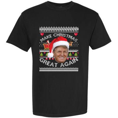 Make Christmas Great Again Trump Ugly Christmas Xmas Gift Garment-Dyed Heavyweight T-Shirt