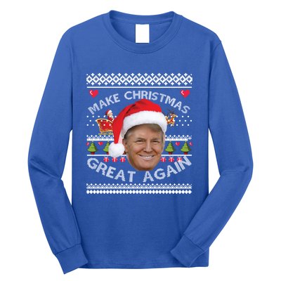 Make Christmas Great Again Trump Ugly Christmas Xmas Gift Long Sleeve Shirt