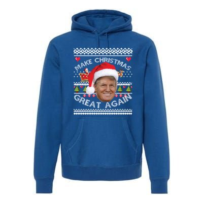 Make Christmas Great Again Trump Ugly Christmas Xmas Gift Premium Hoodie