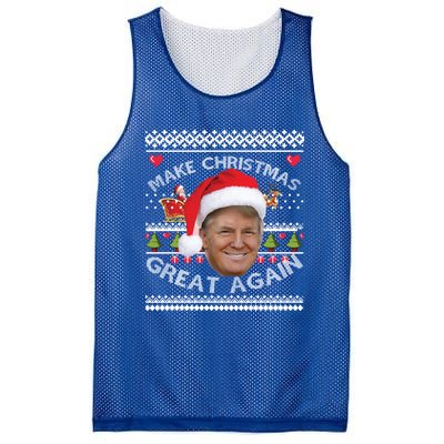 Make Christmas Great Again Trump Ugly Christmas Xmas Gift Mesh Reversible Basketball Jersey Tank