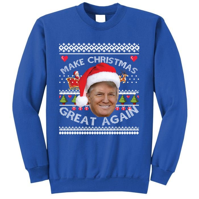 Make Christmas Great Again Trump Ugly Christmas Xmas Gift Tall Sweatshirt