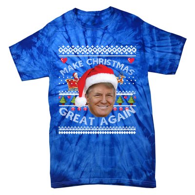 Make Christmas Great Again Trump Ugly Christmas Xmas Gift Tie-Dye T-Shirt