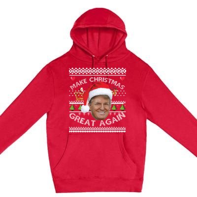 Make Christmas Great Again Trump Ugly Christmas Xmas Gift Premium Pullover Hoodie