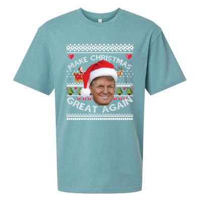 Make Christmas Great Again Trump Ugly Christmas Xmas Gift Sueded Cloud Jersey T-Shirt