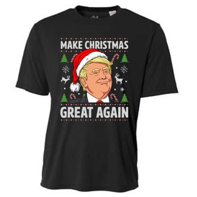 Make Christmas Great Again Trump Ugly Christmas Cooling Performance Crew T-Shirt