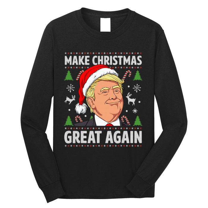 Make Christmas Great Again Trump Ugly Christmas Long Sleeve Shirt