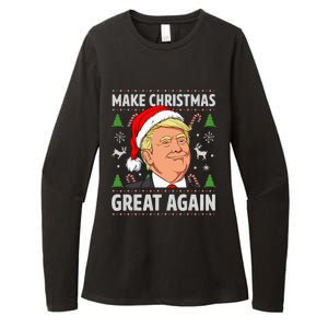 Make Christmas Great Again Trump Ugly Christmas Womens CVC Long Sleeve Shirt