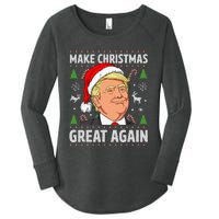 Make Christmas Great Again Trump Ugly Christmas Women's Perfect Tri Tunic Long Sleeve Shirt