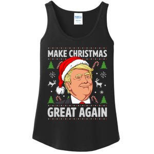 Make Christmas Great Again Trump Ugly Christmas Ladies Essential Tank