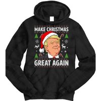 Make Christmas Great Again Trump Ugly Christmas Tie Dye Hoodie