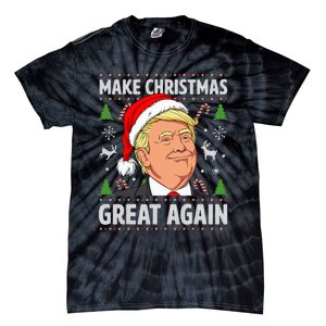 Make Christmas Great Again Trump Ugly Christmas Tie-Dye T-Shirt