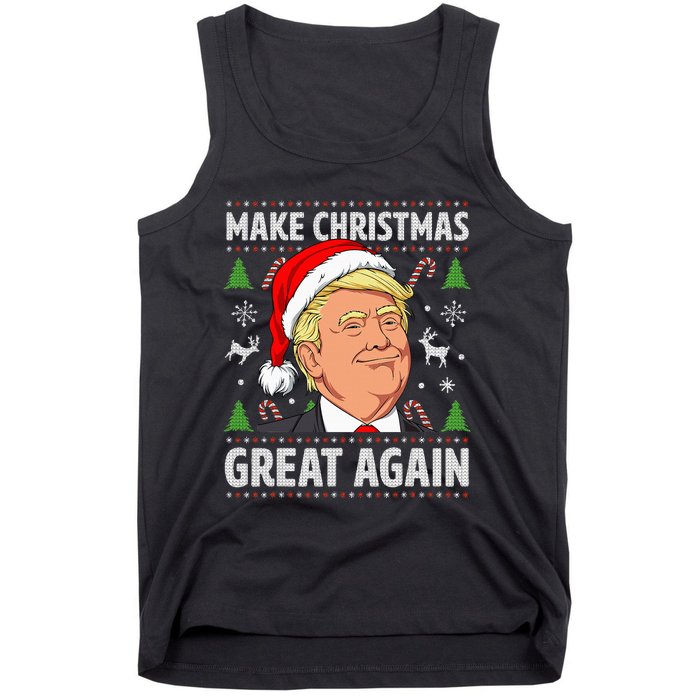 Make Christmas Great Again Trump Ugly Christmas Tank Top