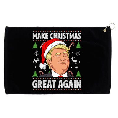 Make Christmas Great Again Trump Ugly Christmas Grommeted Golf Towel