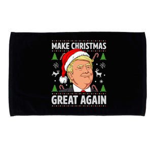 Make Christmas Great Again Trump Ugly Christmas Microfiber Hand Towel