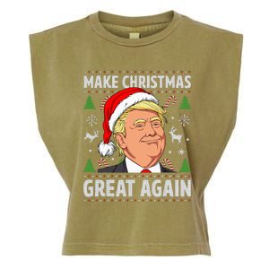 Make Christmas Great Again Trump Ugly Christmas Garment-Dyed Women's Muscle Tee