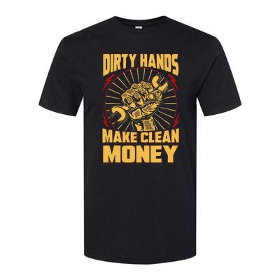 Mechanic Car Guy Dirty Hands Make Clean Money Softstyle CVC T-Shirt