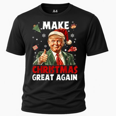 Make Christmas Great Again Funny Christmas Pajamas Cooling Performance Crew T-Shirt