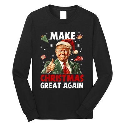 Make Christmas Great Again Funny Christmas Pajamas Long Sleeve Shirt