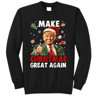 Make Christmas Great Again Funny Christmas Pajamas Tall Sweatshirt