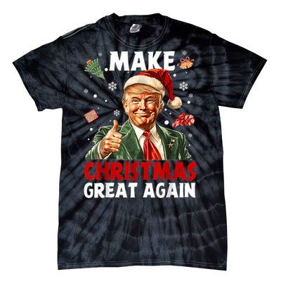 Make Christmas Great Again Funny Christmas Pajamas Tie-Dye T-Shirt