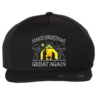Make Christmas Great Again Stable Ger Holiday Religious Gift Wool Snapback Cap