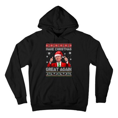 Make Christmas Great Again Ugly Xmas Funny Trump Hoodie