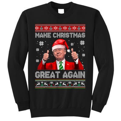 Make Christmas Great Again Ugly Xmas Funny Trump Sweatshirt