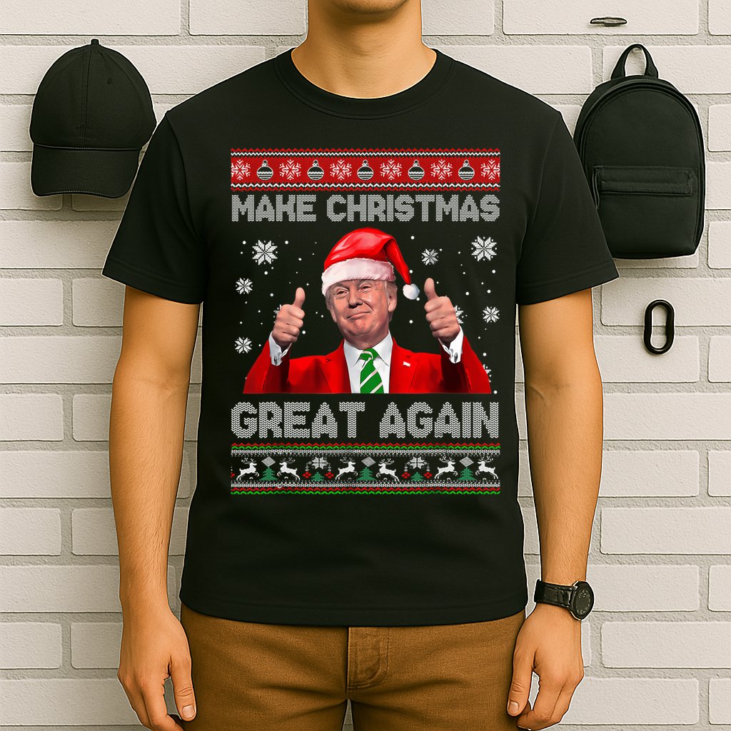 Make Christmas Great Again Ugly Xmas Funny Trump T-Shirt