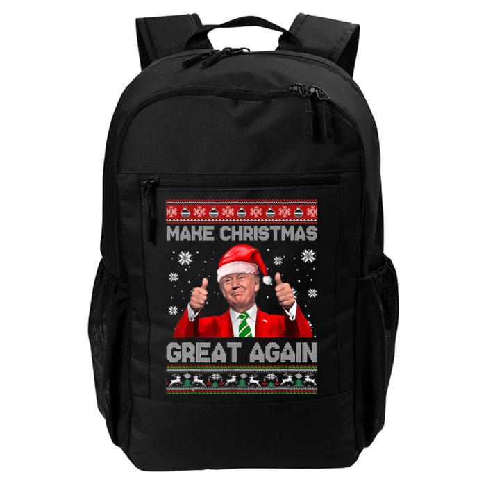 Make Christmas Great Again Ugly Xmas Funny Trump Daily Commute Backpack