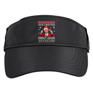 Make Christmas Great Again Ugly Xmas Funny Trump Adult Drive Performance Visor