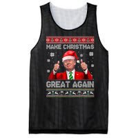 Make Christmas Great Again Ugly Xmas Funny Trump Mesh Reversible Basketball Jersey Tank