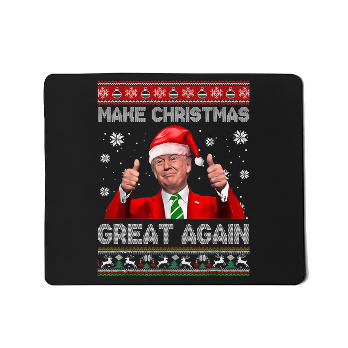 Make Christmas Great Again Ugly Xmas Funny Trump Mousepad