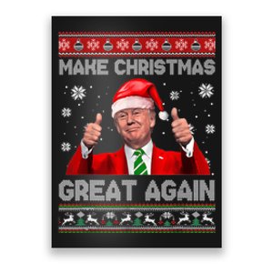 Make Christmas Great Again Ugly Xmas Funny Trump Poster