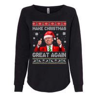 Make Christmas Great Again Ugly Xmas Funny Trump Womens California Wash Sweatshirt