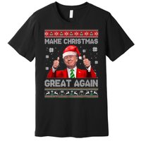 Make Christmas Great Again Ugly Xmas Funny Trump Premium T-Shirt