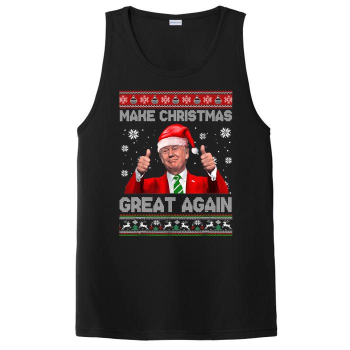 Make Christmas Great Again Ugly Xmas Funny Trump PosiCharge Competitor Tank