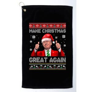 Make Christmas Great Again Ugly Xmas Funny Trump Platinum Collection Golf Towel