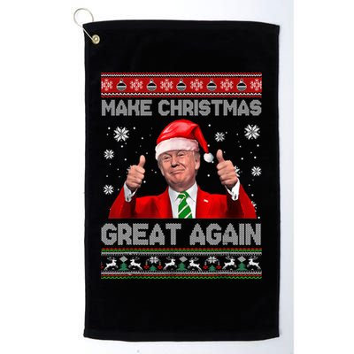 Make Christmas Great Again Ugly Xmas Funny Trump Golf Towel