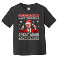 Make Christmas Great Again Ugly Xmas Funny Trump Toddler T-Shirt