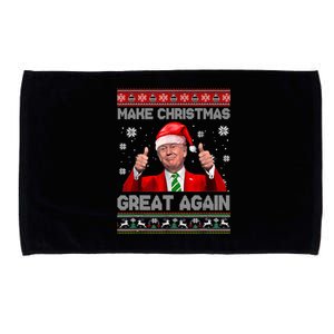 Make Christmas Great Again Ugly Xmas Funny Trump Microfiber Hand Towel