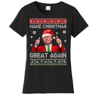 Make Christmas Great Again Ugly Xmas Funny Trump Women's T-Shirt