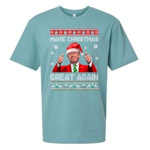 Make Christmas Great Again Ugly Xmas Funny Trump Sueded Cloud Jersey T-Shirt